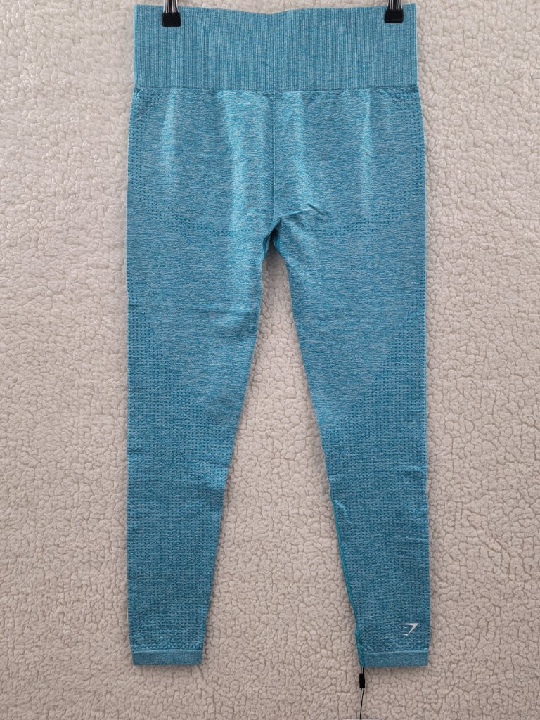 Gymshark Vital Seamless Hydro Teal Marl Blue Running Leggings Workout - Medium — image 5 of 7